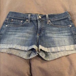 AG pixie roll-up shorts